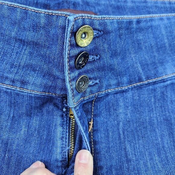 💇♀️Lee Dark Wash One True Fit Lower On The Waist Crop Jeans Size 18 - Picture 6 of 9